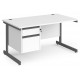 Harlow Straight Office Desk with Fixed Pedestal